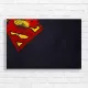 Vintage Superman Logo Distressed Red & Yellow Canvas Print