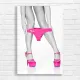 Bold Pink Butterfly Thong & Heels Canvas Print