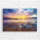 Serene Sunset Beach Boat Canvas Print