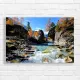 Alpine River Autumn Glow Canvas Print