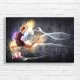 Energetic Dancer Fire & Smoke Canvas Print