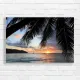 Serene Tropical Sunset Sailboats Canvas Print