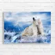 Majestic Polar Bear Ice Splash Canvas Print