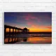 Vibrant Sunset Pier Canvas Print