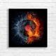 Vinyl Record Fire & Water Canvas Print
