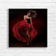 Passionate Red Rose Dancer Canvas Print