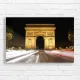 Paris Arc de Triomphe Night Cityscape Canvas Print