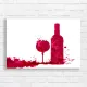 Vibrant Wine Splash Abstract Canvas Print