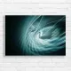 Abstract Teal Swirls Modern Art Canvas Print