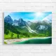 Serene Alpine Lake & Majestic Mountains Canvas Print