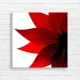 Bold Red Floral Petal Abstract Canvas Print