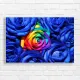 Vibrant Rainbow Rose Bouquet Canvas Print