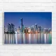 Vibrant City Skyline Reflection Canvas Print
