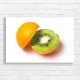 Vibrant Fruit Slice Orange Kiwi Canvas Print