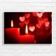 Romantic Heart Bokeh Candlelight Canvas Print