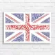 Union Jack Word Art Canvas Print