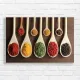 Vibrant Spice Collection Wooden Spoons Canvas Print