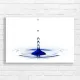 Blue Water Drop Splash Canvas Print