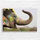 Vibrant Elephant Art Canvas Print