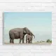 Gentle Giants Elephant Family Serenity Canvas Print