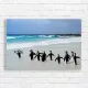 King Penguins Beach Scene Canvas Print