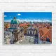 Prague Cityscape Dome & Rooftops Canvas Print