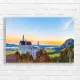Enchanting Castle Sunset Bavarian Alps Canvas Print