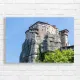 Ancient Monastery on Cliffside Canvas Print