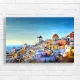 Santorini Village Landscape Canvas Print