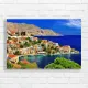 Greece Island Village Landscape Canvas Print