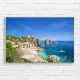 Coastal Sicily Seascape Sailboat Canvas Print
