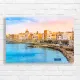 Coastal Italian Cityscape & Ocean Canvas Print