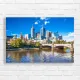 Melbourne Cityscape River View Canvas Print