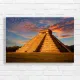 Majestic Chichen Itza Sunset Canvas Print