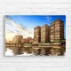 Nile Cityscape: Golden Hour River View Canvas Print