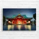 Vibrant Red Japanese Shrine Canvas Print