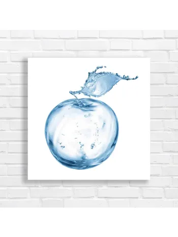 Refreshing Water Apple Splash Canvas Print