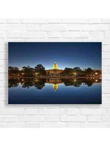 Majestic Capitol Building Reflection Canvas Print