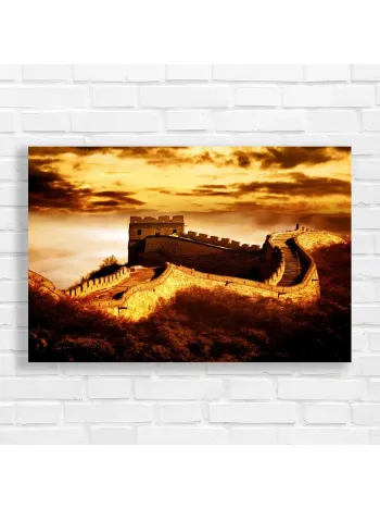 Great Wall of China Sunset Canvas Print