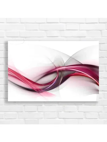 Abstract Pink & Grey Waves Canvas Print