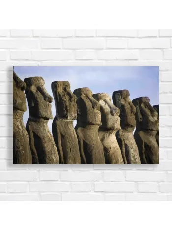 Easter Island Moai Stone Art Canvas Print