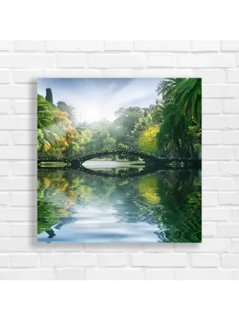 Enchanting Bridge Nature Landscape Canvas Print