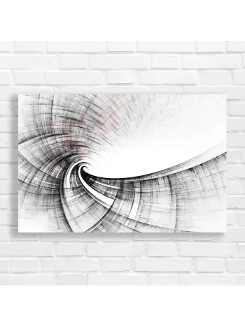 Abstract Swirl Monochrome Canvas Print