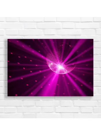Pink Disco Ball Party Vibes Canvas Print