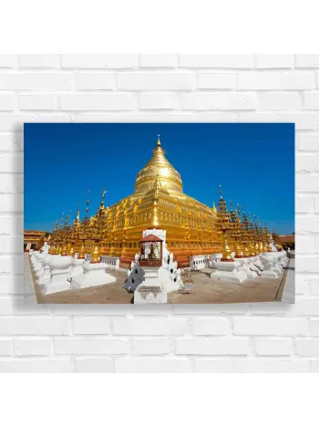 Golden Pagoda Serenity Canvas Print