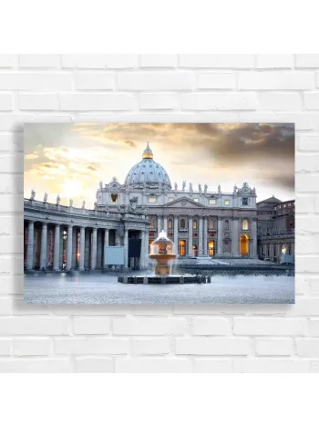 St. Peter's Basilica at Dusk Canvas Print