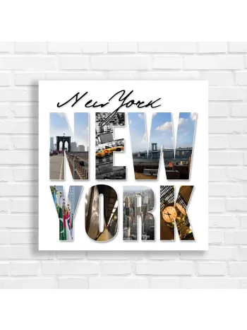 New York Cityscape Collage Canvas Print