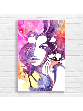 Bohemian Portrait Watercolor Canvas Print