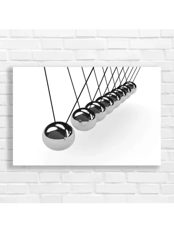 Newton's Cradle Kinetic Art Canvas Print