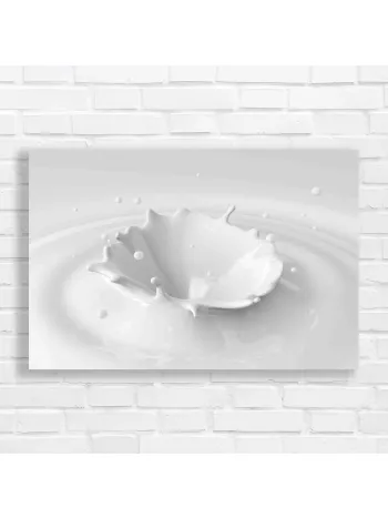Elegant Milk Splash Abstract Art Canvas Print